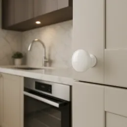 Bouton CIRCLE / Blanc brillant