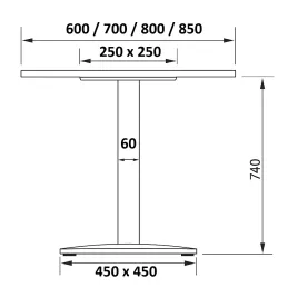 Table à manger MOX QUADRO / Noir - Blanc brillant