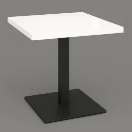 Table à manger MOX QUADRO / Noir - Blanc brillant