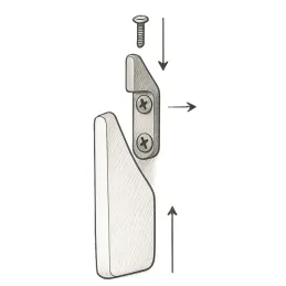 Patère TEAR / Argent vieilli