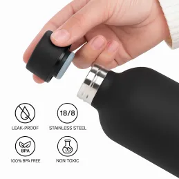 Thermos en acier inoxydable TERMO SOFT 500 ml / Noir