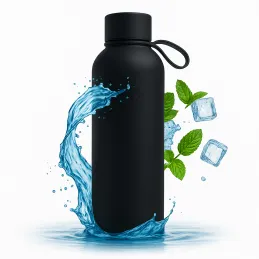 Thermos en acier inoxydable TERMO SOFT 500 ml / Noir