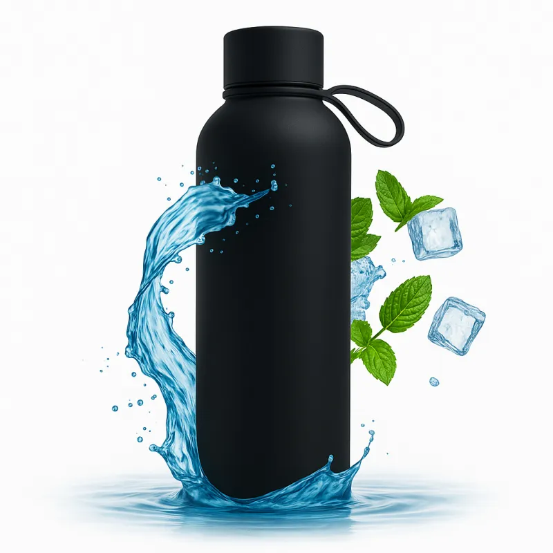 Thermos en acier inoxydable TERMO SOFT 500 ml / Noir