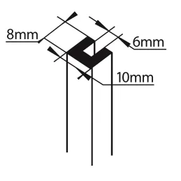 Joint pour profilé destiné à une vitre de 6 mm