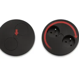 Prise électrique Twister / Noire
