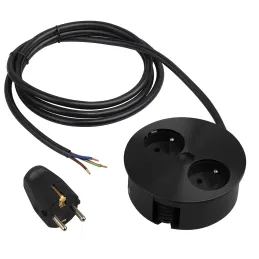 Prise électrique Twister / Noire