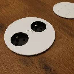 Prise électrique Twister / Blanche