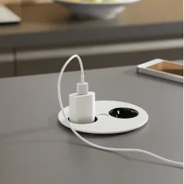 Prise électrique Twister / Blanche