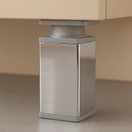 Pied de meuble LEX / Chrome brillant - gris