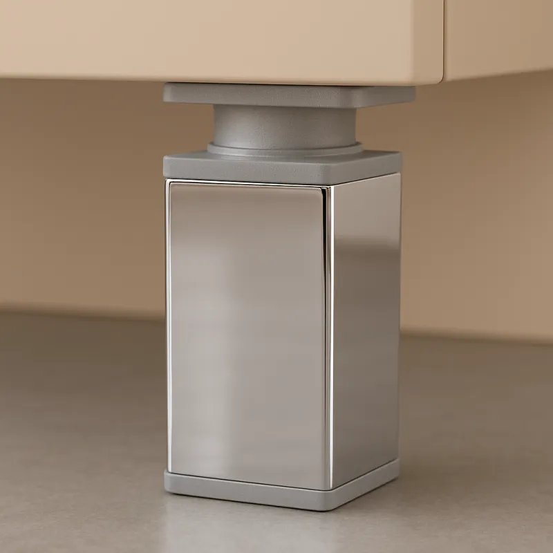 Pied de meuble LEX / Chrome brillant - gris