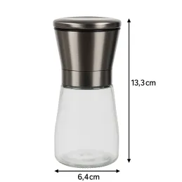 Set de 2 moulins à sel et à poivre en céramique AGIA / acier inoxydable
