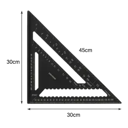 Équerre de charpentier triangulaire 300 mm PROFI / Noir