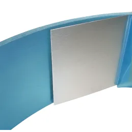 Tôle de protection autocollante / Aluminium brossé
