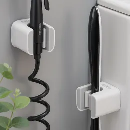 Porte-balai ou porte-serpillère autocollant LOLA / Blanc