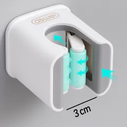 Porte-balai ou porte-serpillère autocollant LOLA / Blanc