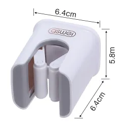 Porte-balai ou porte-serpillère autocollant LOLA / Blanc