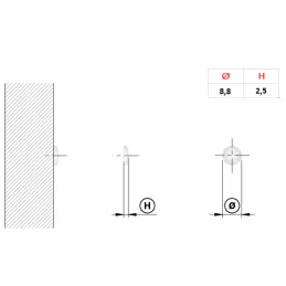 Amortisseurs autocollants en PVC 9 mm – 100 pièces / Noir