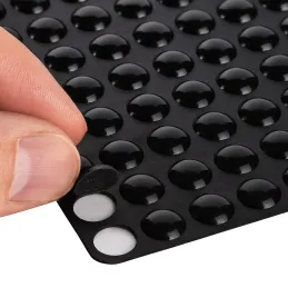 Amortisseurs autocollants en PVC 9 mm – 100 pièces / Noir