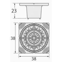 Bouton MEZZO / Laiton patiné