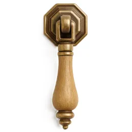 Poignée WOODY / Laiton patiné – bois