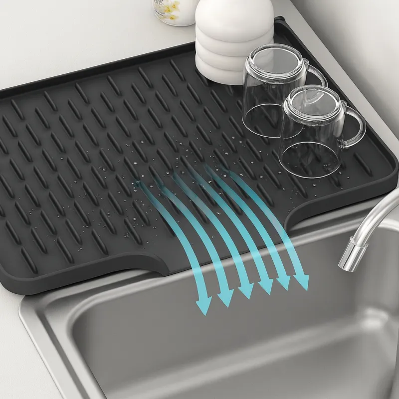 Égouttoir à vaisselle en silicone ROBUS / Anthracite