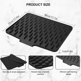 Égouttoir à vaisselle en silicone ROBUS / Gris