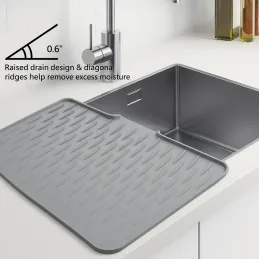 Égouttoir à vaisselle en silicone ROBUS / Gris
