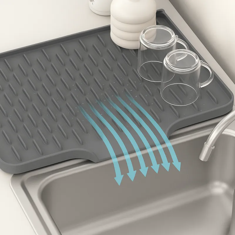 Égouttoir à vaisselle en silicone ROBUS / Gris