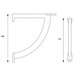 Support d’étagère KIRA 190 / blanc mat