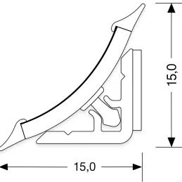 Ensemble d’embouts pour profilé d’étanchéité SLIM LINE / Aluminium