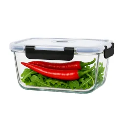 Boîte alimentaire en verre GENIUS 1,04 L avec couvercle / Transparente