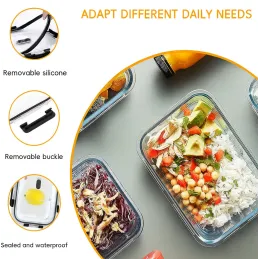 Boîte alimentaire en verre GENIUS 1,04 L avec couvercle / Transparente