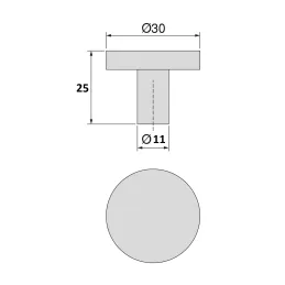 Bouton de meuble UP / Doré
