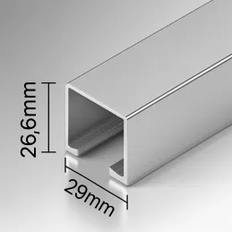 Rail supérieur pour porte coulissante / Aluminium anodisé
