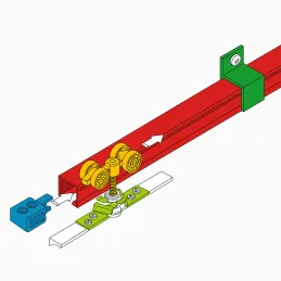 Rail supérieur pour porte coulissante / Aluminium anodisé