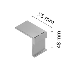 Fixation au profilé de finition en aluminium – plafond