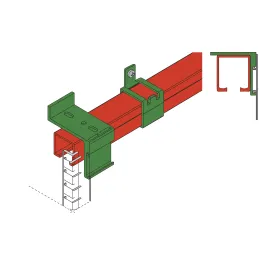 Fixation pour profilé de finition en aluminium – murale