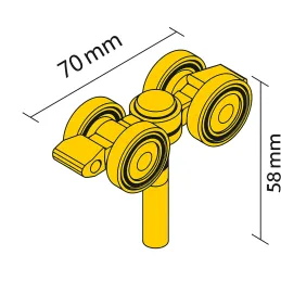 Roue supérieure STANFOLD