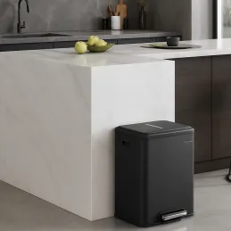 Poubelle STING à pédale 2×15 L / Anthracite