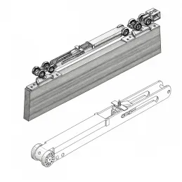 Ralentisseur de porte pour rail K-075
