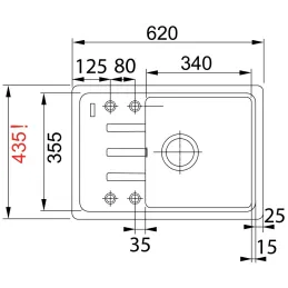 Évier en grès Franke BSG 611-62