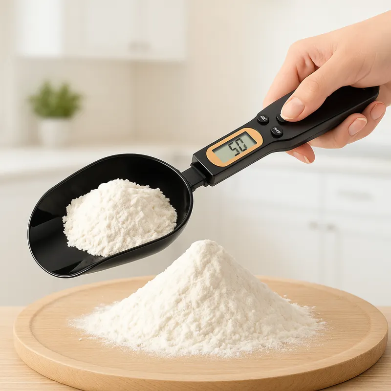 Louche de cuisine avec écran LCD et balance ELECTRA / Noir mat