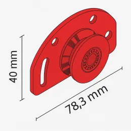 Kit pour une porte coulissante FAST de 50 kg