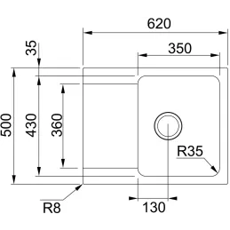 Évier tectonite Franke OID 611-62