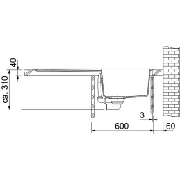 Évier en tectonite Franke OID 611