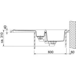 Évier en tectonite Franke OID 611