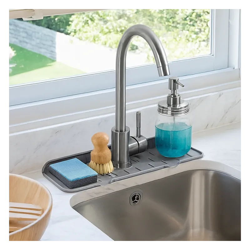 Égouttoir en silicone sous robinet FAUCET / Gris
