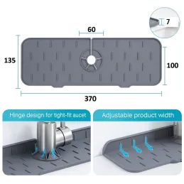 Égouttoir en silicone sous robinet FAUCET / Gris