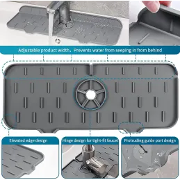 Égouttoir en silicone sous robinet FAUCET / Gris