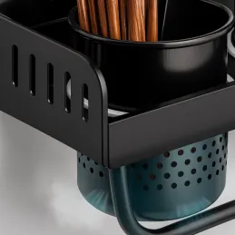 Étagère de cuisine suspendue XENIA 600 mm / Noir mat